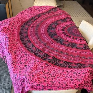 Urban outfitters Pink and Black Mandala Tapestry